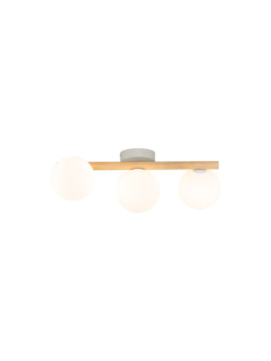 TK Lighting Πλαφονιέρα Οροφής 47εκ. Κίτρινη με Ντουί G9