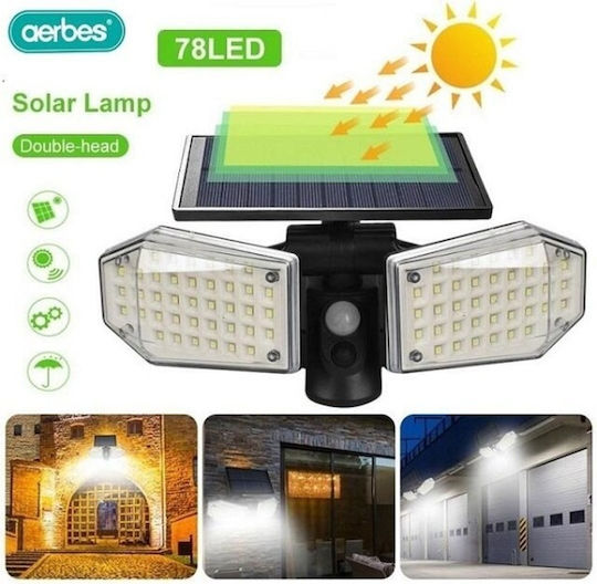 Aerbes Wandmontiert Solarleuchte 30W mit Bewegungssensor