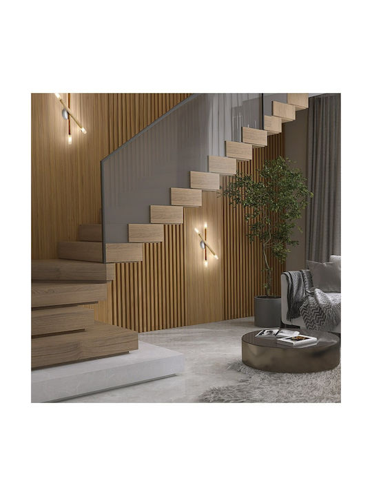 TK Lighting Πλαφονιέρα Οροφής 50εκ. Καφέ με Ντουί G9
