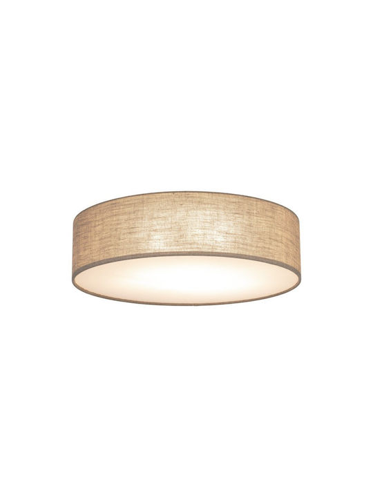 TK Lighting Πλαφονιέρα Οροφής Καφέ με Ντουί E27