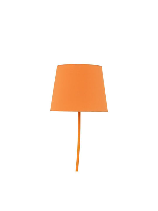 TK Lighting Nicola Floor Lamp H150xW44cm. with Socket for Bulb E27 Orange