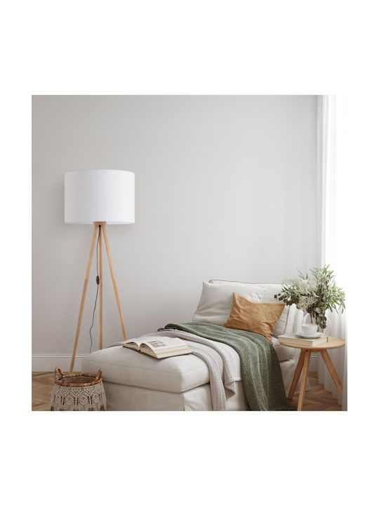 TK Lighting Tokyo Vintage Floor Lamp H146xW63cm. with Socket for Bulb E27 Brown