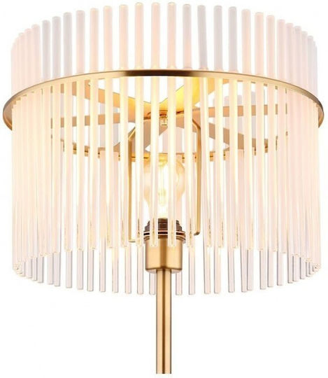 Globo Lighting Floor Lamp H152xW38cm. with Socket for Bulb E27 Gold