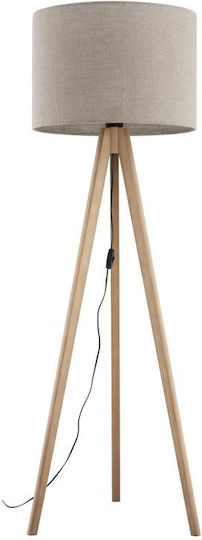 TK Lighting Floor Lamp with Socket for Bulb E27 Brown