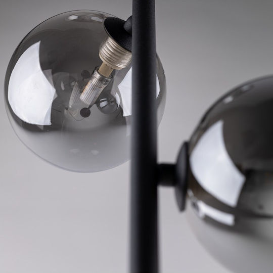 TK Lighting Estera Floor Lamp H150xW38cm. with Socket for Bulb G9 Brown