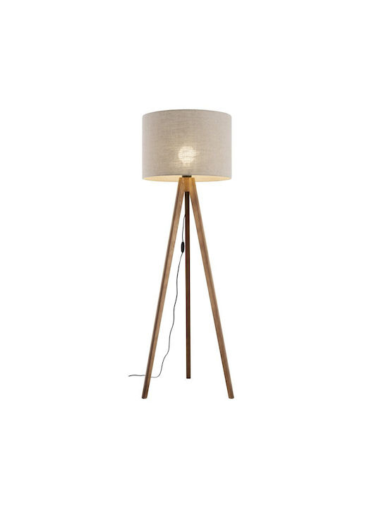 TK Lighting Stehleuchte mit Fassung für Lampe E27 Beige