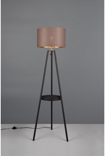 Trio Lighting Floor Lamp H152xW57cm. with Socket for Bulb E27 Black