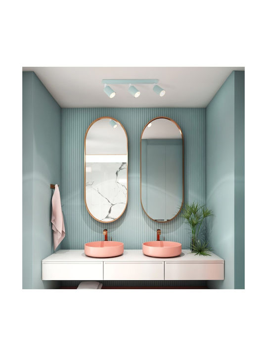 TK Lighting Τριπλό Σποτ με Ντουί GU10 σε Μπλε Χρώμα