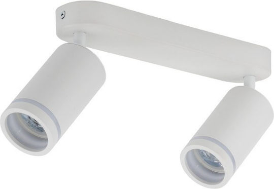 TK Lighting Διπλό Σποτ με Ντουί GU10 σε Λευκό Χρώμα