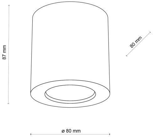 TK Lighting Μονό Σποτ με Ντουί GU10 σε Μπεζ Χρώμα