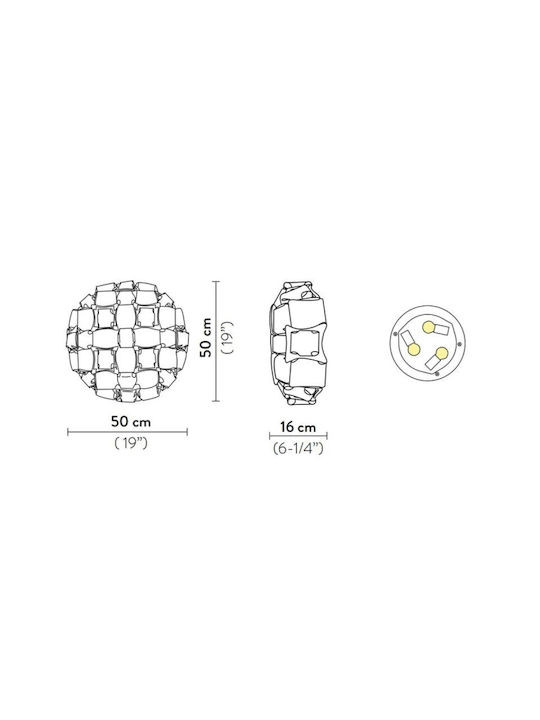 Slamp Ceiling Mount Light White with Socket E27