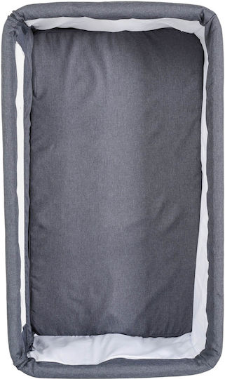 Moni Wiege mit Matratze, Seitlicher Öffnung und Rädern Gray