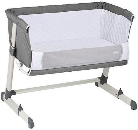 Babygo – 2 in 1 Beistellbett Zusammen Grau