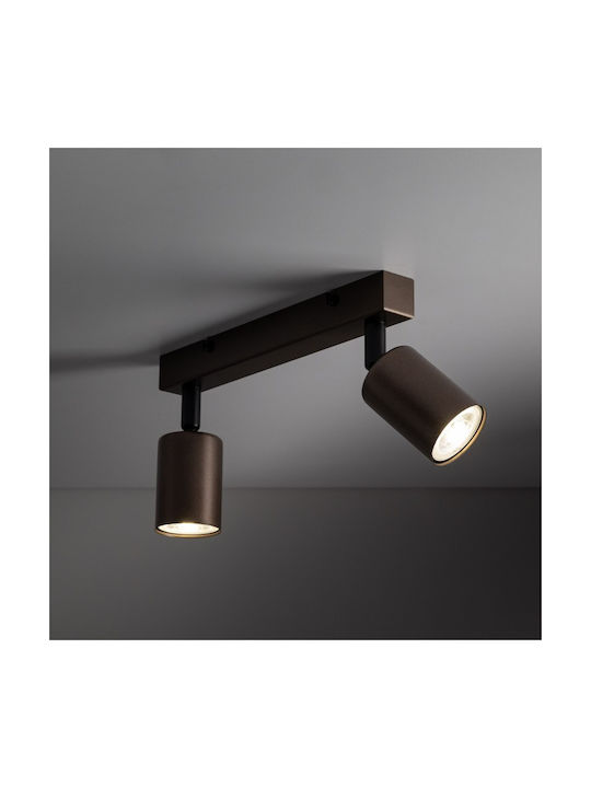 TK Lighting Double Spot with Socket GU10 in Black Color