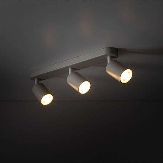 TK Lighting Τριπλό Σποτ με Ντουί GU10 σε Ροζ Χρώμα TK Lighting Τριπλό Σποτ με Ντουί GU10 σε Ροζ Χρώμα