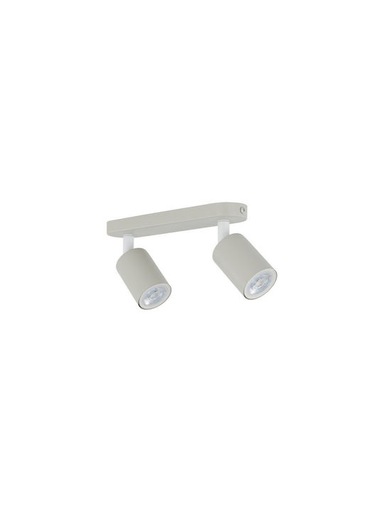 TK Lighting Doppel Spot mit Fassung GU10 in Blau Farbe