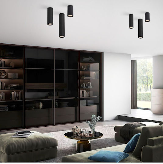 TK Lighting Single Spot with Socket GU10 in Black Color