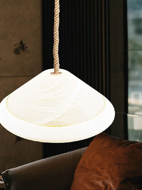 Eurolamp Sophie Rund Lampenschirm Honig mit Durchmesser 35cm