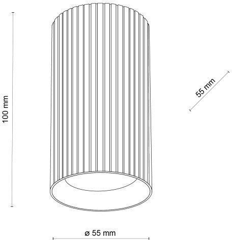 TK Lighting Μονό Σποτ με Ντουί GU10 σε Μαύρο Χρώμα
