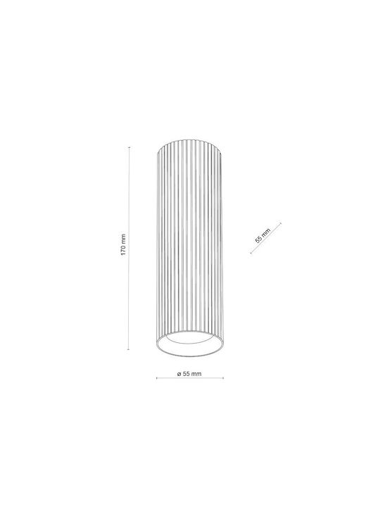 TK Lighting Μονό Σποτ με Ντουί GU10 σε Μαύρο Χρώμα