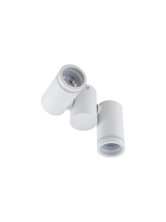 TK Lighting Διπλό Σποτ με Ντουί GU10 σε Λευκό Χρώμα