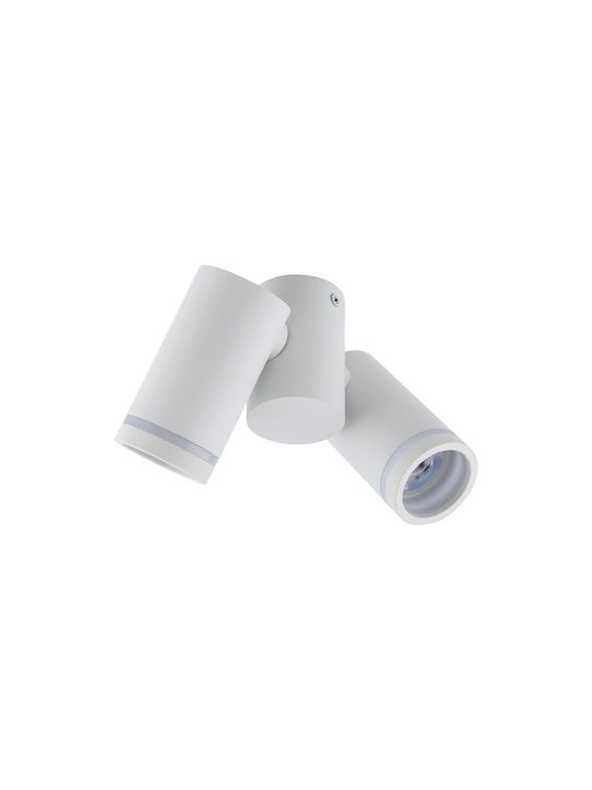 TK Lighting Διπλό Σποτ με Ντουί GU10 σε Λευκό Χρώμα