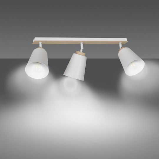 Emibig Triple Spot with Socket E27 in White Color