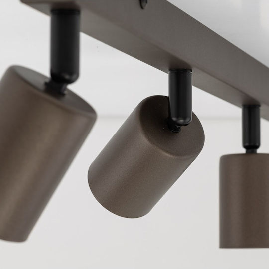 TK Lighting Σποτ με 10 Φώτα και με Ντουί GU10 σε Μαύρο Χρώμα
