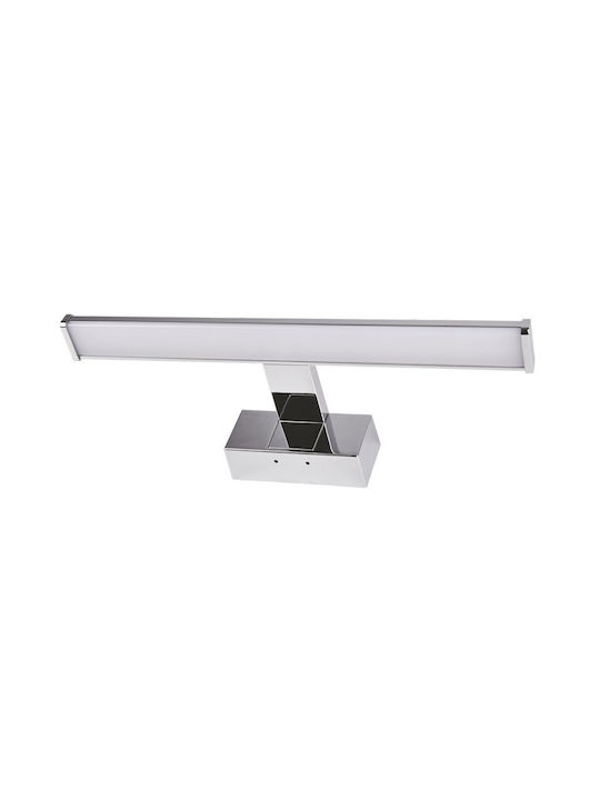 Adeleq Lamp Bathroom with Integrated LED and Natural White Light Silver 40x5.1cm