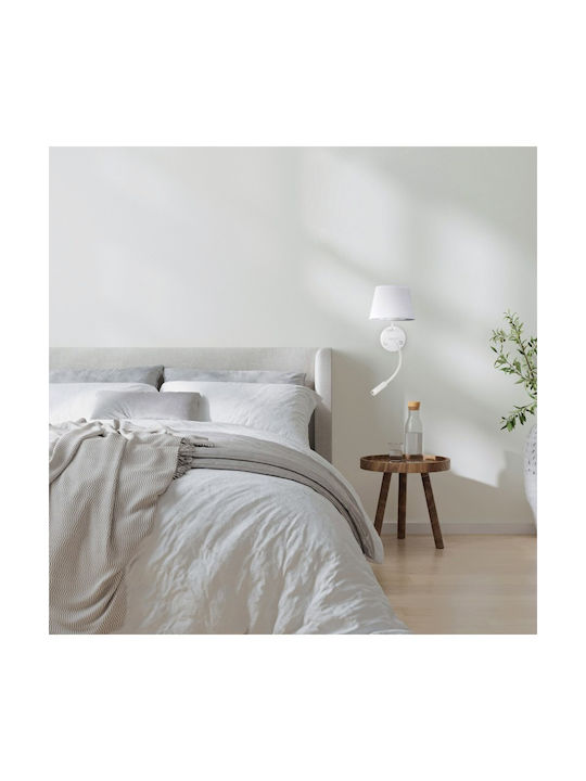 TK Lighting Осветително тяло За стена с фасунга E27 Бял 40см.
