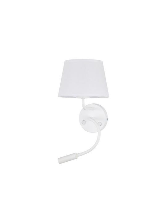 TK Lighting Осветително тяло За стена с фасунга E27 Бял 40см.