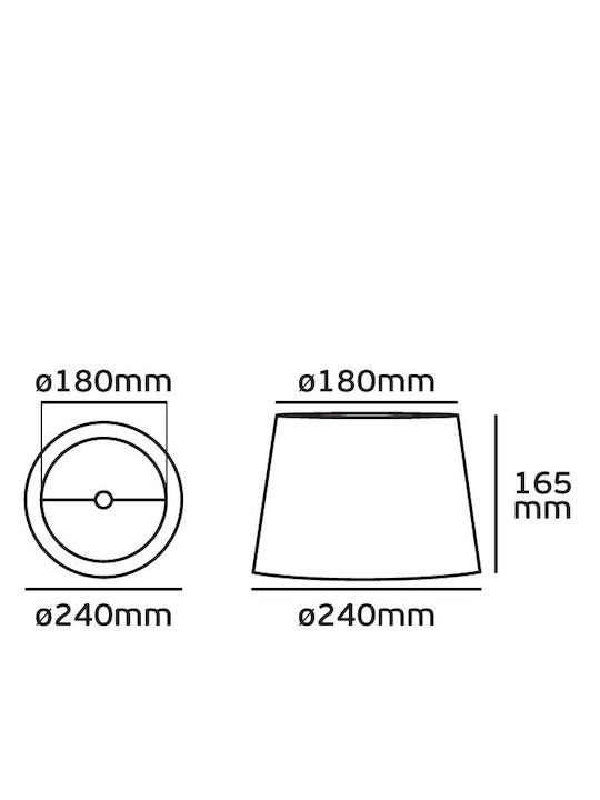 VK Lighting Conical Lamp Shade Pink with Diameter 24cm