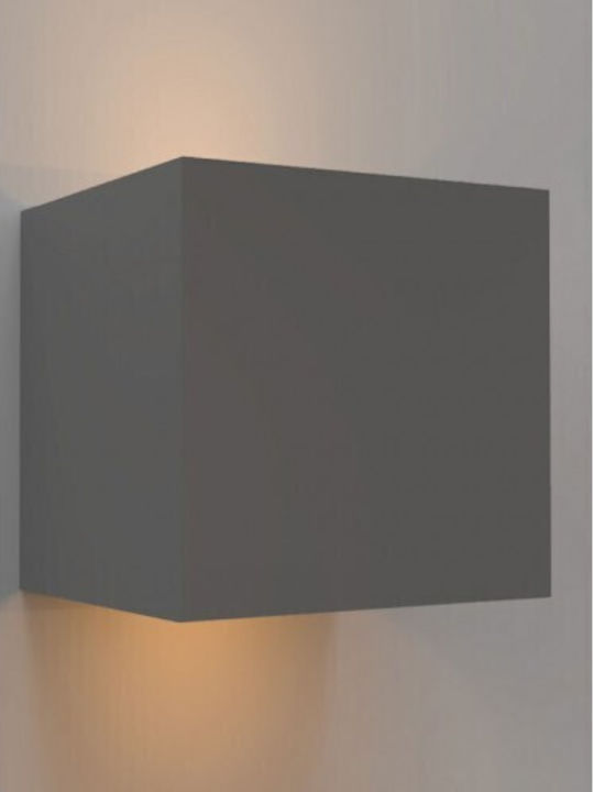 Inlight Emerald Επιτοίχιο Εξωτερικό Σποτ LED IP44 10W με Θερμό Λευκό Φως Διπλής Δέσμης 9.9x9.9εκ.