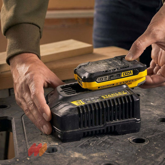 Stanley Set 2 Tool Batteries Lithium 18V Capacity 2Ah with Charger Fatmax