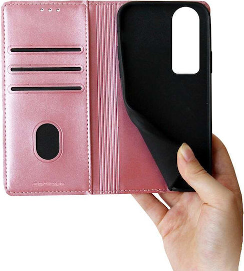 Калъф Портмоне Vintage Magnet Wallet Sonique OnePlus Nord CE 4 Lite 5G Розово Злато