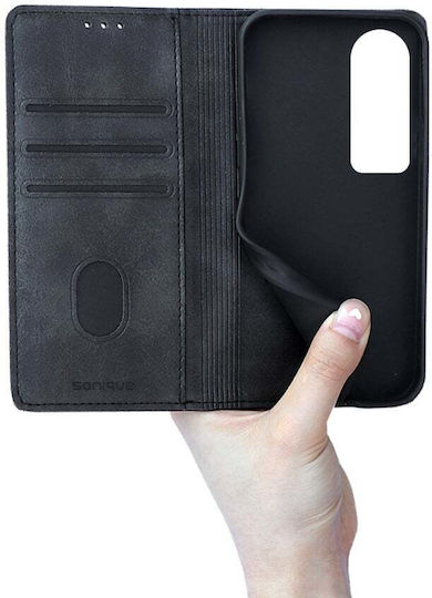 Калъф Портмоне Vintage Magnet Wallet Sonique OnePlus Nord CE 4 Lite 5G Черен