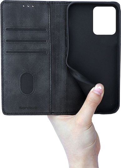 Vintage Magnet Wallet Case Sonique Motorola Moto G54 5G Moto G54 5G Power Black