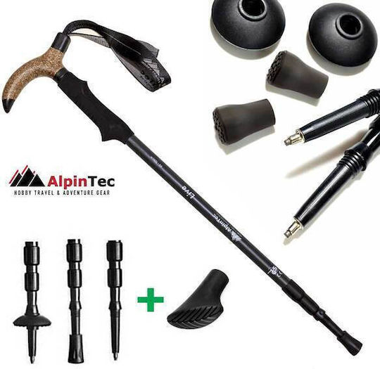 AlpinPro Live Ashock Τηλεσκοπικό Μπατόν Ορειβασίας Αλουμινίου 1τμχ Γκρι