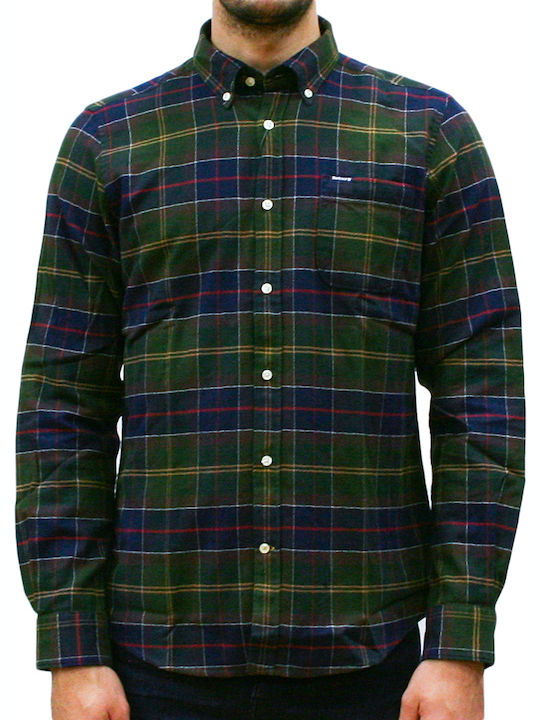 Kyeloch Long-sleeved Flannel Shirt Checked Green
