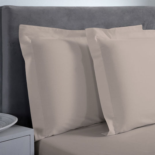 Aslanis Home Satin Set Față de Pernă Oxford Kaki 50x80cm.