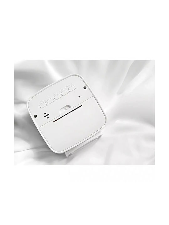 Tabletop Digital Clock LCD with White Alarm Clock 27441_B