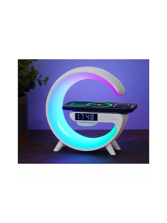 Ceas De Masă Digital Led Cu Ceas Deșteptător Radio Și Încărcare Wireless Multicolor 27276V