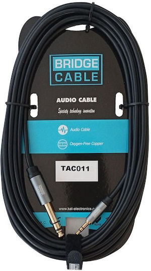 Bridgecable Cable 6.3mm male - 3.5mm male 5m (TAC011B)