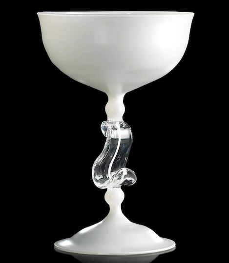 Διακοσμητικό Βάζο Murano Γυαλί Λευκό 27xh.37cm 5568 Arte Di Murano