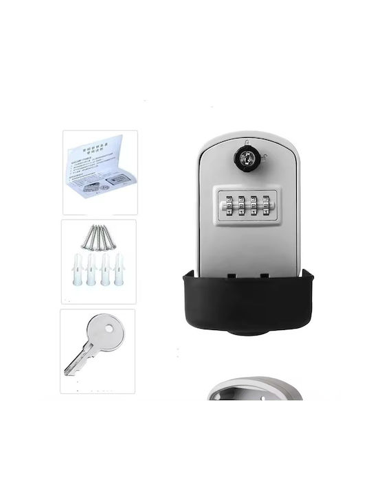 Key Box Wall Key Holder Metallic Spare Key Large M9xW5.5xH13cm Protective Cover