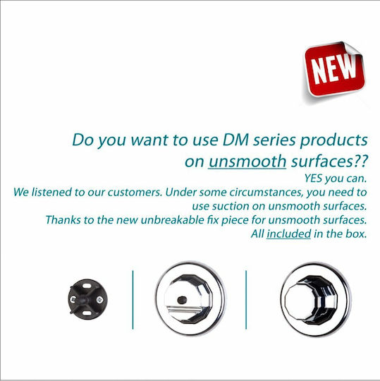 Tekno-tel Wall Mounted Paper Holder 10x9x14cm Thickness Ø7mm Load Capacity 12kg Chrome Plated Steel Extra Strong Suction Cup