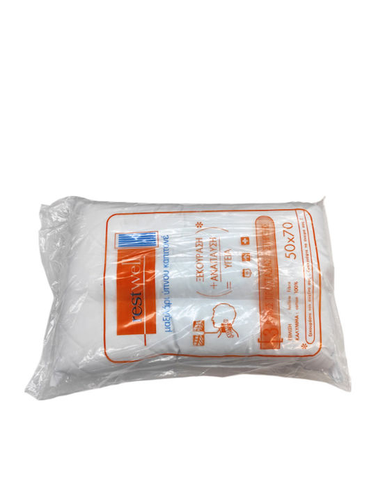 Jgs S.a Anatomic Soft Washable Anti-Allergic Polyester Bed Pillow Two Support Seams One Side One Other 7000-00013 50x70cm