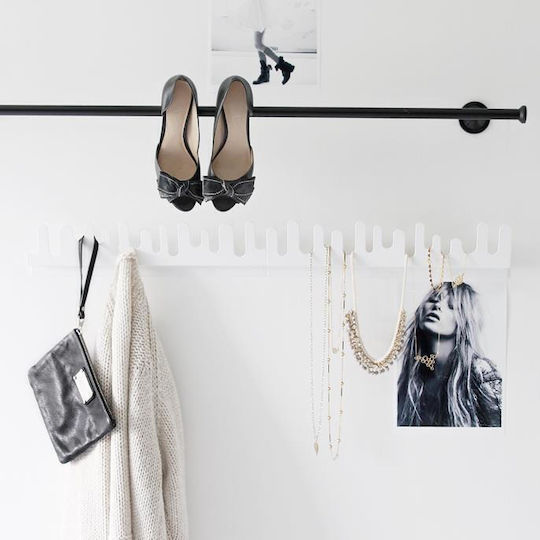 Wandhalterung Wave Weiß Set 2 Metall Design House Stockholm