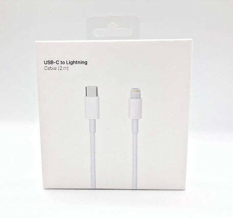 Редовна USB-C към Lightning кабел Бял 2м