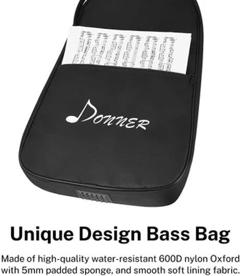 Donner Ec-1228 Set Electric Bass Case Strap